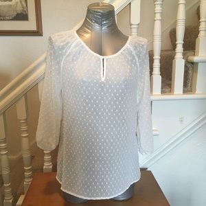 Sheer white blouse
